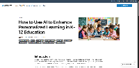 AI for Personalized Learning in K-12 Education